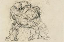 H. Daumier, Les lutteurs