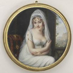 J-B. Augustin, Juliette Récamier, v. 1801, gouache sur ivoire, Paris, musée du Louvre.
