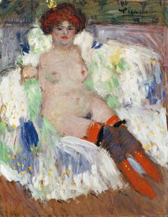 Pablo Picasso, Nu aux bas rouges, 1901. Legs Jacqueline Delubac, 1997, Adagp 2009