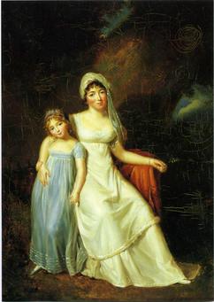 Elisabeth Louise Vigée Le Brun, Madame de Staël et sa fille, huile sur toile, Château de Coppet, Suisse.