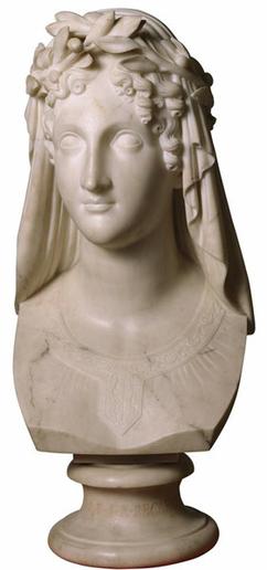 A. Canova, Juliette Récamier en Béatrice, 1819-1822, buste, marbre, Lyon, musée des Beaux-Arts © Lyon, MBA