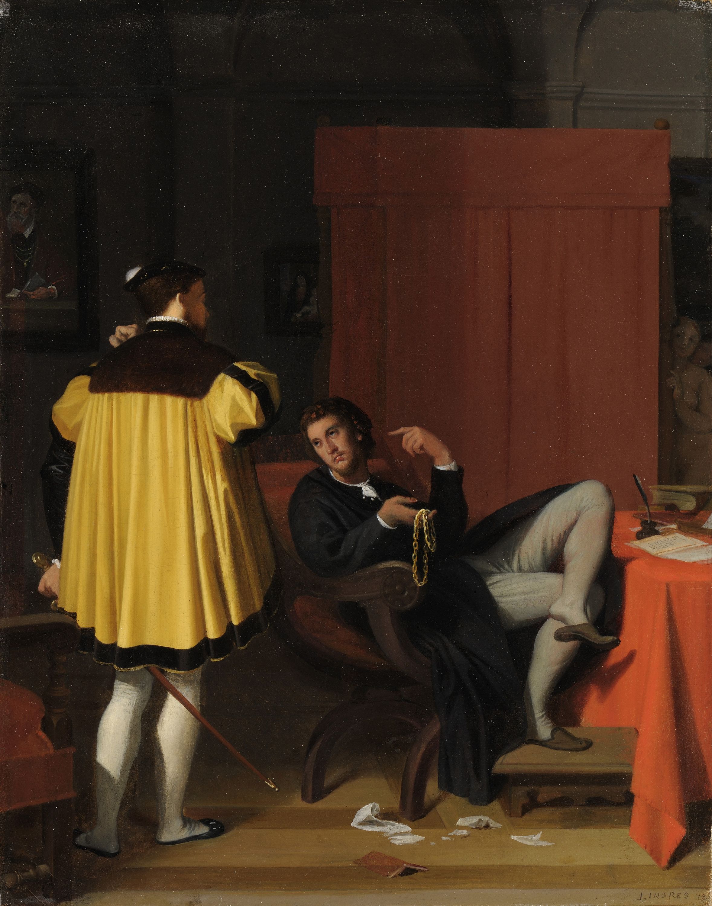 Ingres, L'Arétin et l'envoyé de Charlequint