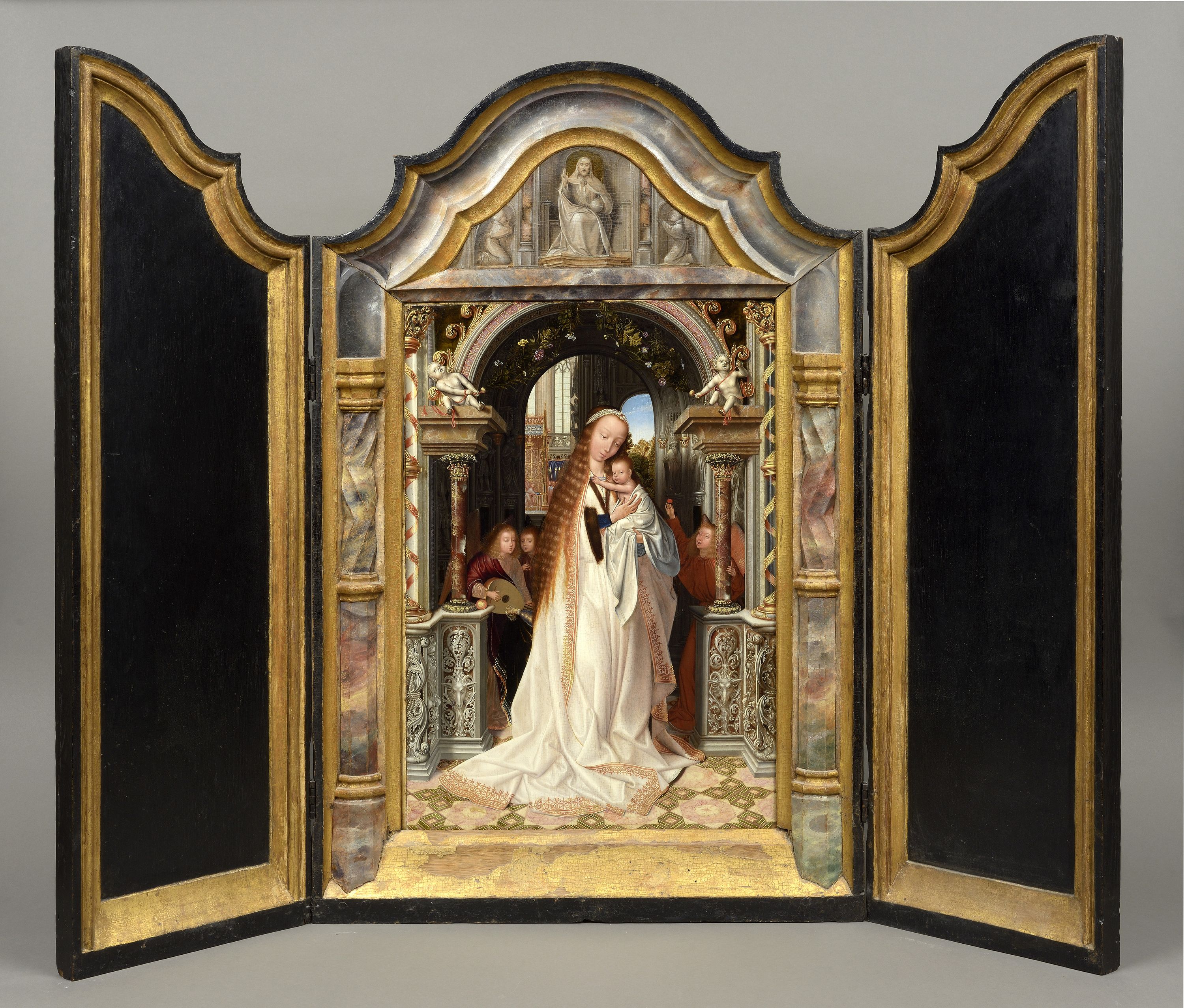 Quentin Metsys, Vierge à l'enfant entourée d'anges, vers 1509.