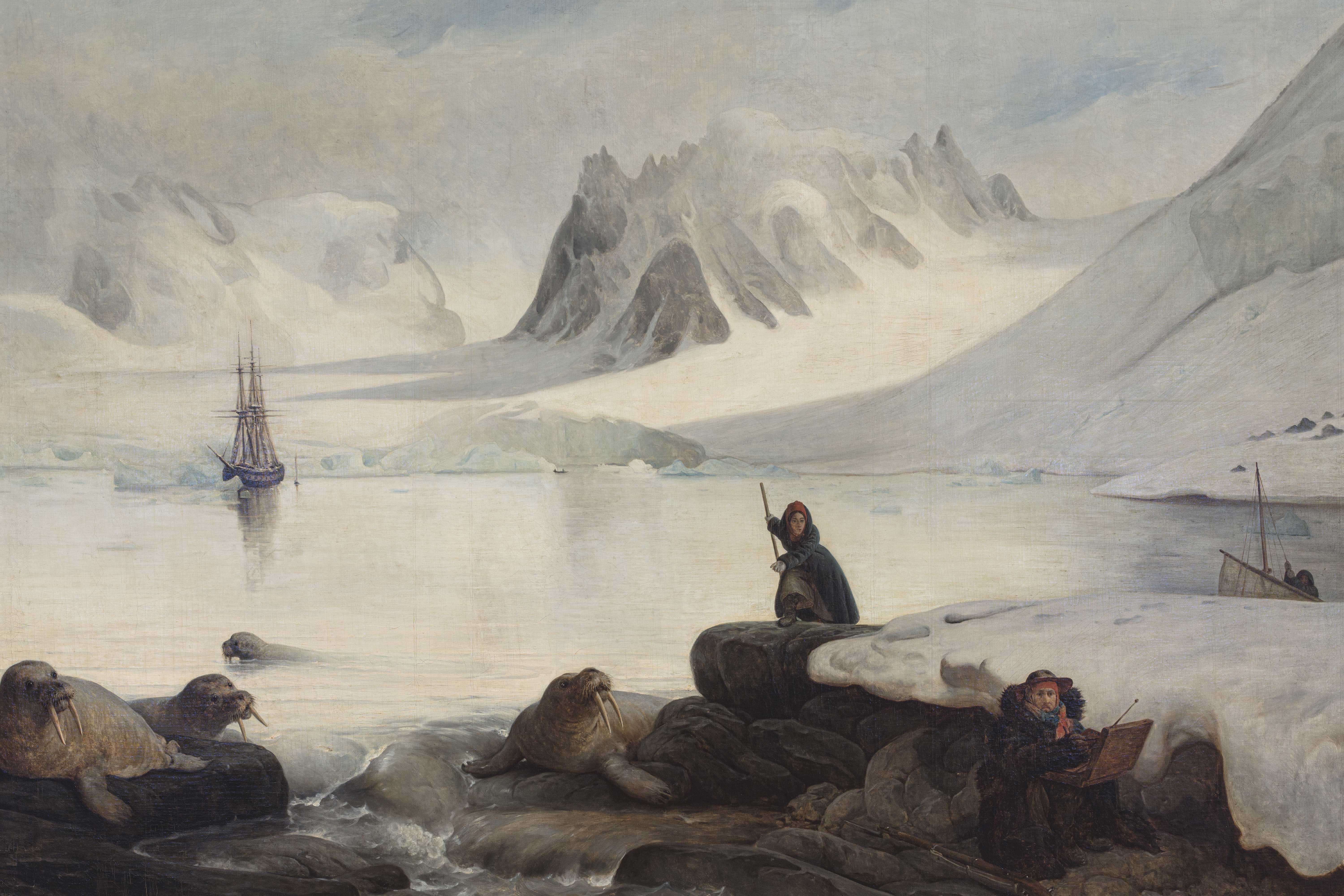 F.A Biard,Baie de la Madeleine au Spitzberg