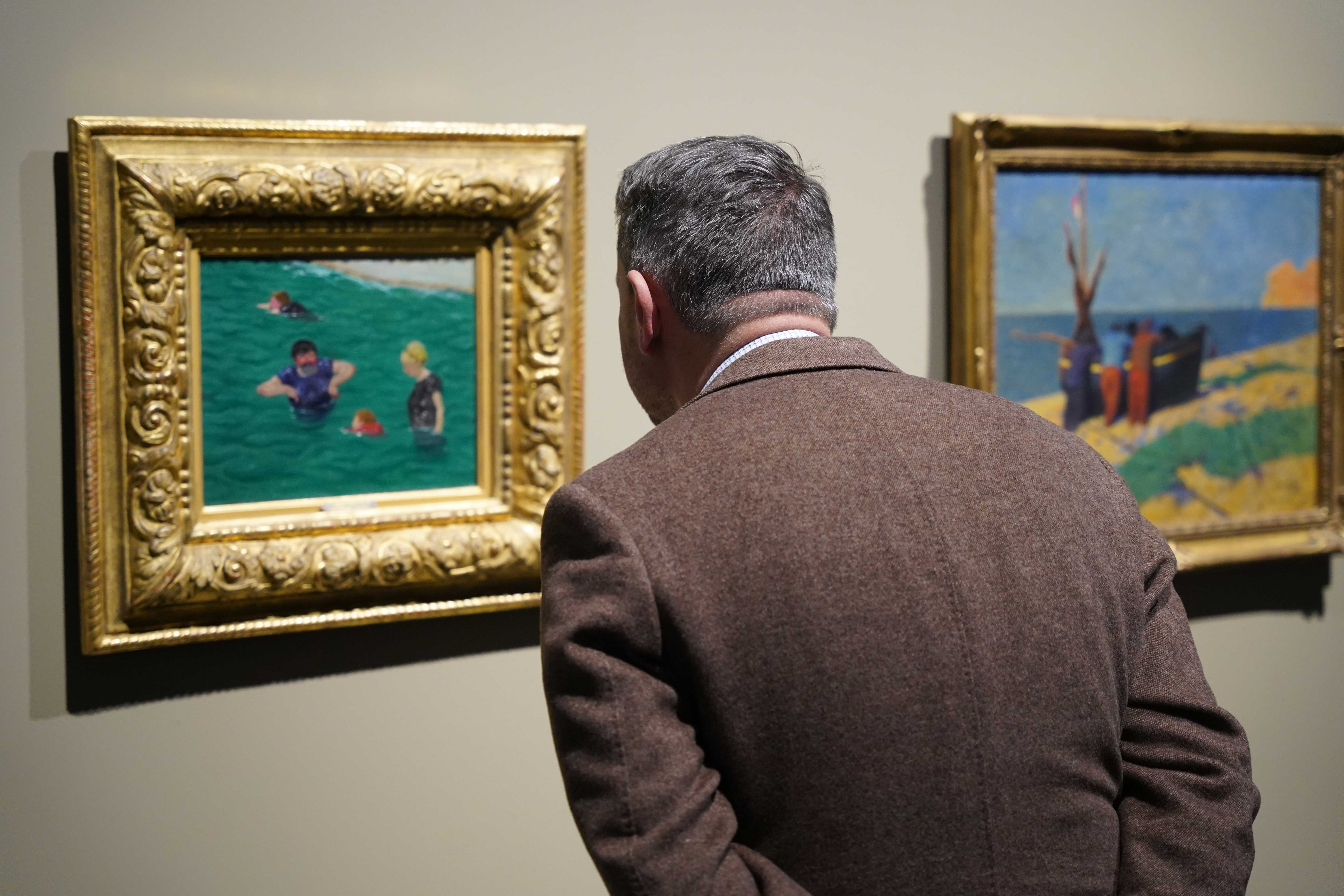 Félix Vallotton, Quatre baigneurs à Étretat, 1899