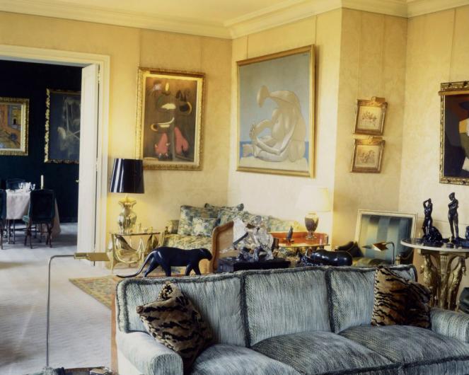 Intérieur de Jacqueline Delubac, vue du grand salon, photographie couleur, Collection particulière. (c) DR