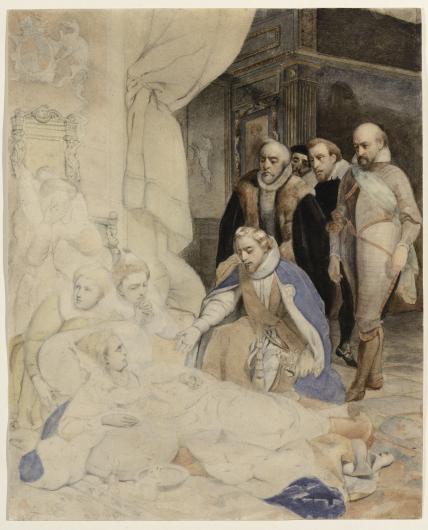 Paul Delaroche, Étude pour la Mort d’Élisabeth, reine d’Angleterre, en 1603