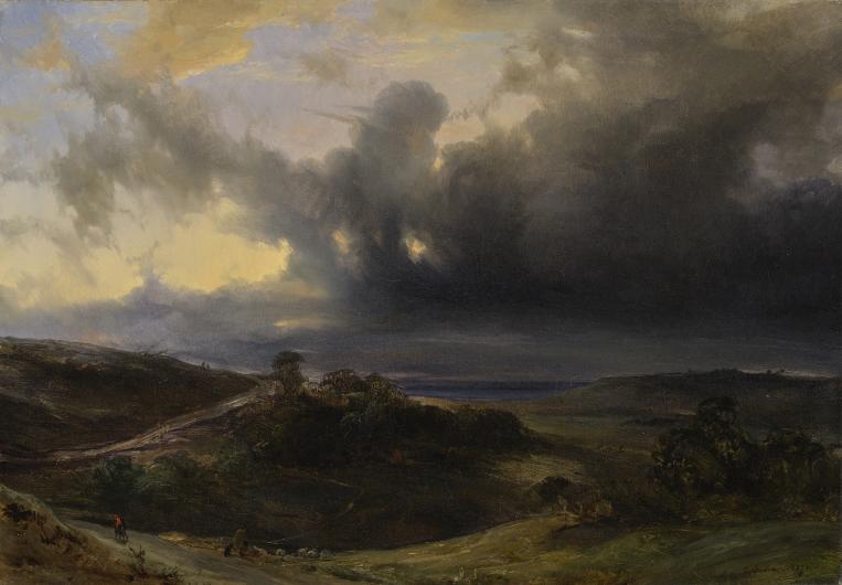 Coup de vent dans la vallée d'Arques, effet du soir, 1827.