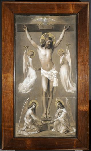 Joseph Guichard, Le Christ en croix entre quatre anges.