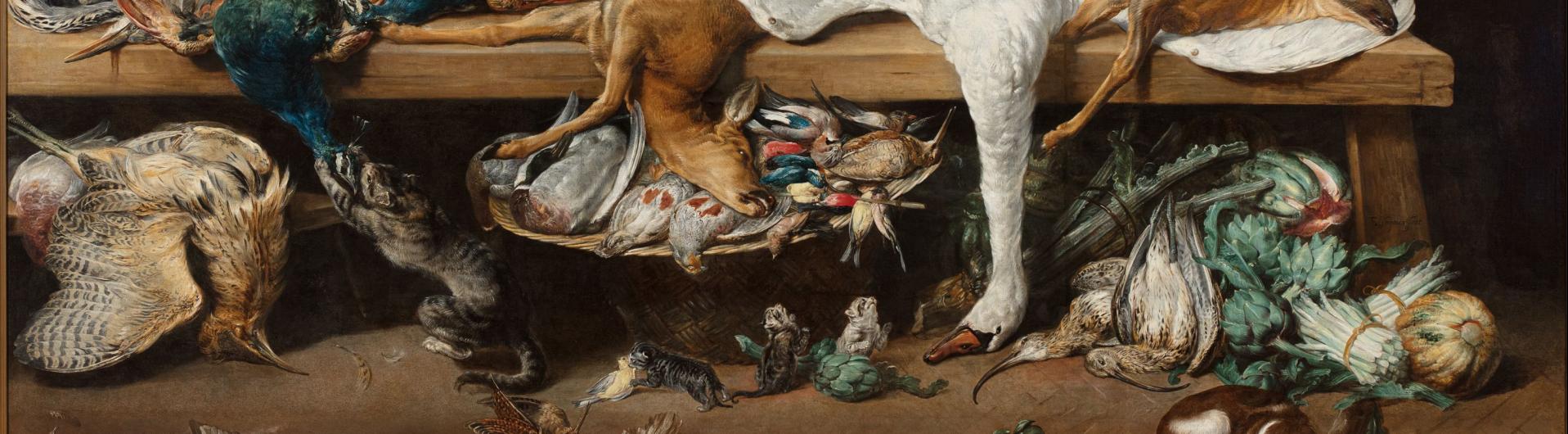 frans snyders table de_cuisine avec gibier et legumes