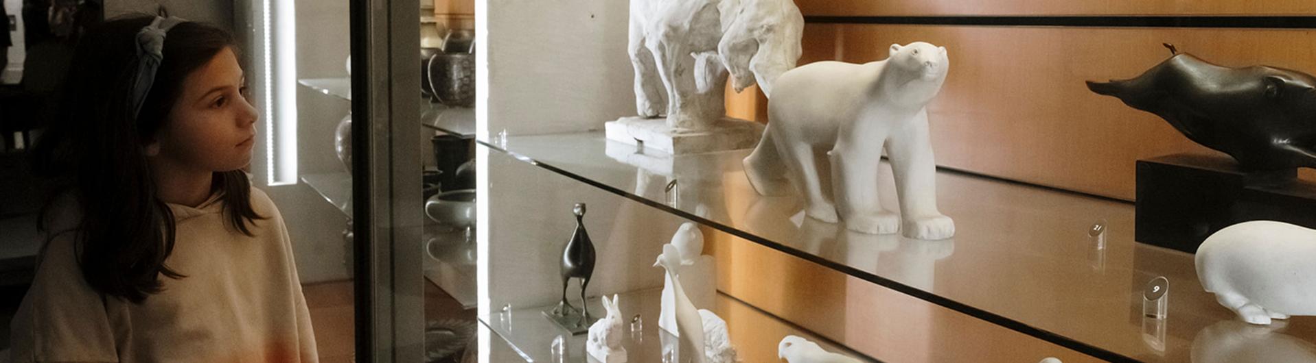 Visite des animaux au musée