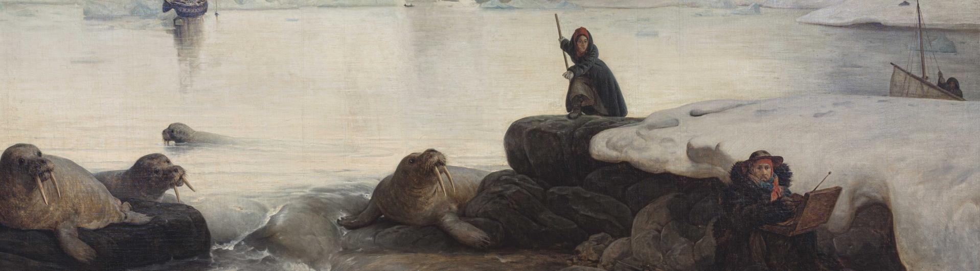 F.A Biard,Baie de la Madeleine au Spitzberg