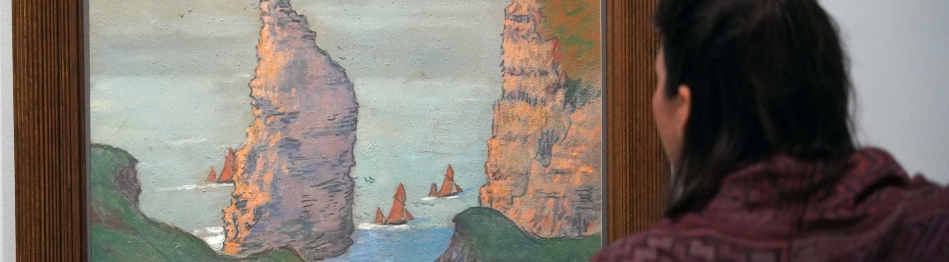 Jean Francis Auburtin, Aiguille d’Étretat dans la brèche, vers 1898