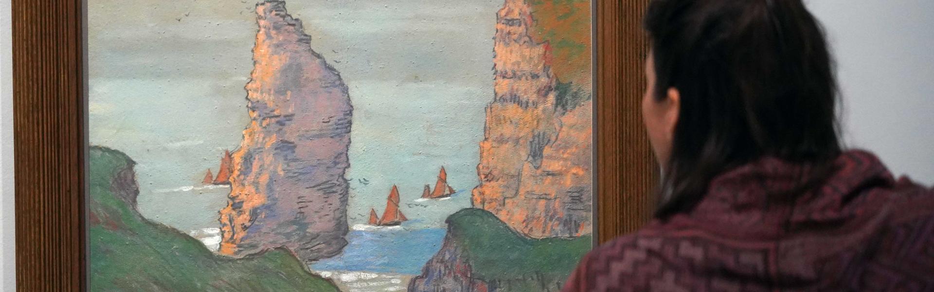 Jean Francis Auburtin, Aiguille d’Étretat dans la brèche, vers 1898