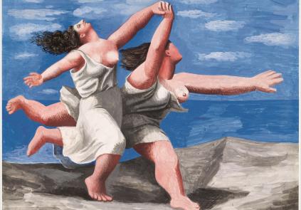 Pablo Picasso, Deux femmes courant sur la plage (La course), été 1922 Dinard. Gouache sur contreplaqué. © Succession Picasso 2020. Photo © RMN-Grand Palais (Musée national Picasso-Paris) / Mathieu Rabeau