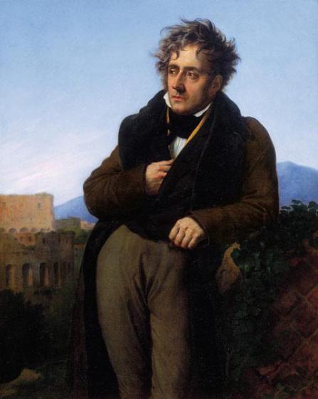 A-L Girodet, Portrait de Chateaubriand, 1809, huile sur toile, St-Malo, Musée d’histoire.