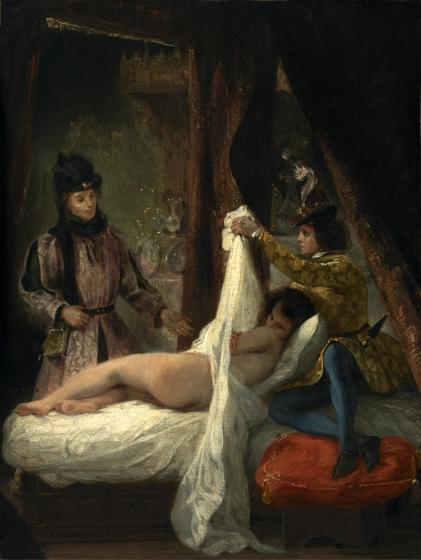 Eugène Delacroix, Louis d’Orléans montrant sa maîtresse 1825-1826 Huile sur toile Madrid, Museo Thyssen-Bornemisza © Museo Thyssen-Bornemisza. Madrid