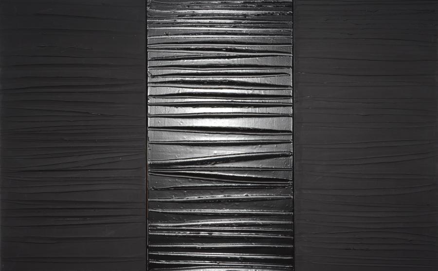 Pierre Soulages, Peinture 181 x 244 cm, 25 février 2009, triptyque