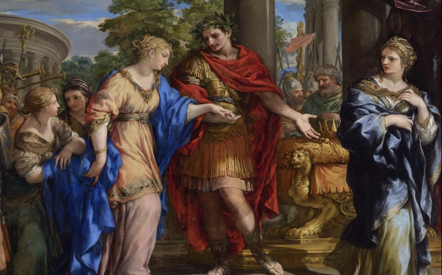 Pierre de Cortonne, dit Pietro Berrettini, César remet Cléopâtre sur le trône d'Egypte, vers 1637.