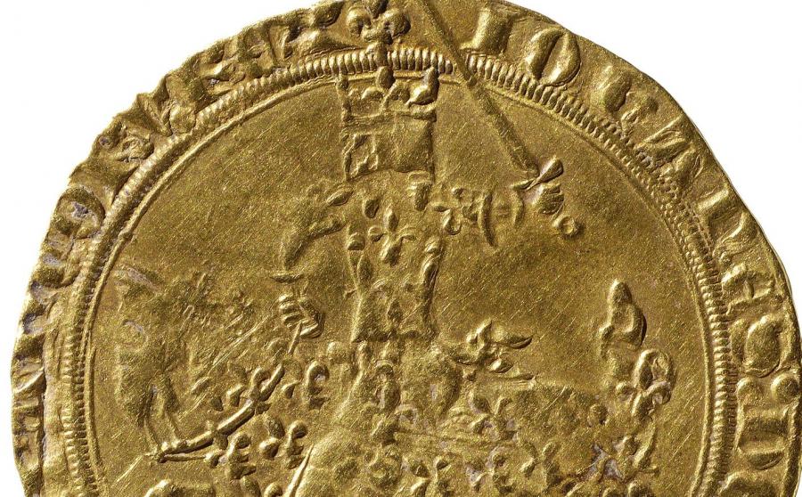 Franc à cheval de Jean II le Bon - avers et revers, vers 1360.