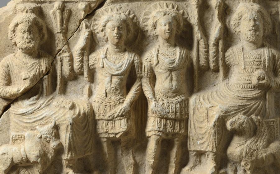 Syrie, Palmyre ,Bas relief avec Bêl et Ba'alsâmin, 121 après J.-C.