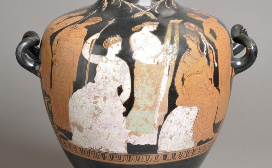 Athènes, Hydrie des Mystères d'Éleusis. Style de Kertch, IVe s. av. J.-C.