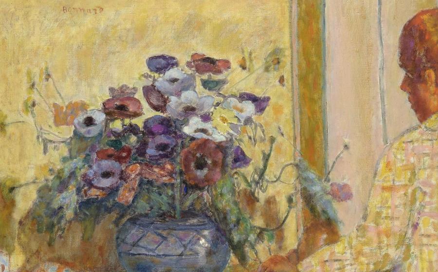 Pierre Bonnard, Fleurs sur une cheminée au Cannet,1927.