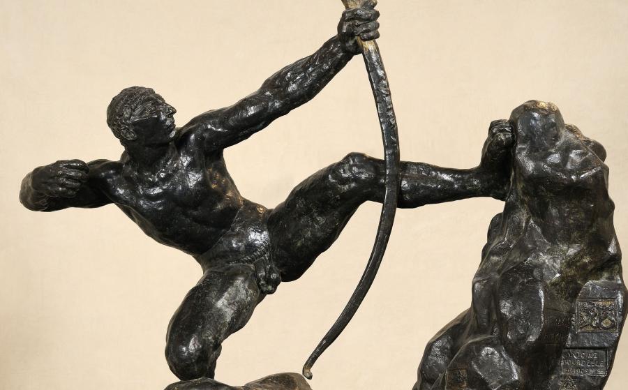 Antoine Bourdelle, Héraklès archer, dit : Héraklès tue les oiseaux du Stymphale (deuxième version), 1909-1923.