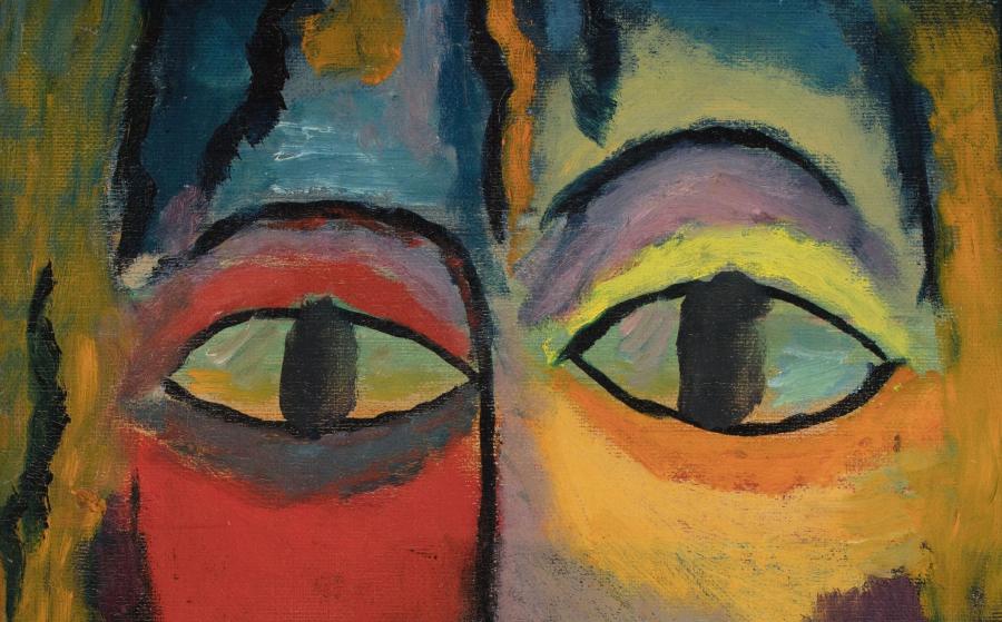 Alexei von Jawlensky, Tête de femme "Méduse" ; Ombre et lumière,1923.