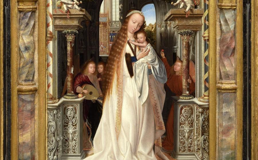 Quentin Metsys, Vierge à l'enfant entourée d'anges, vers 1509.