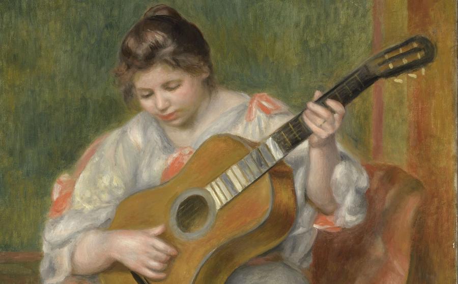 Auguste Renoir, Femme jouant de la guitare, vers 1890. 