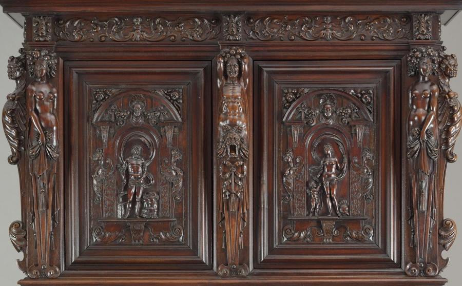 France Armoire à deux corps, seconde moitié du XVIe siècle. 