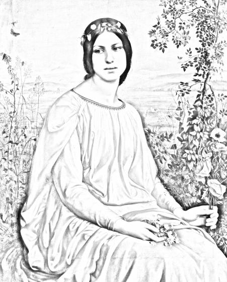Louis Janmot, Fleur des champs, dessin