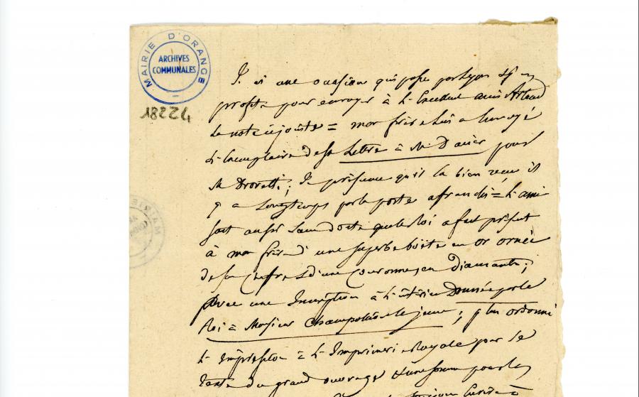 Lettre de Jacques-Joseph Champollion-Figeac à François Artaud