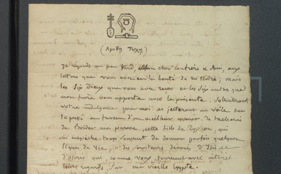 Lettre de Jean-François Champollion à François Artaud [1823 ?]