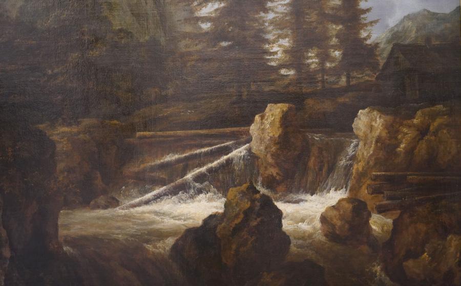 Paysage avec cascade
