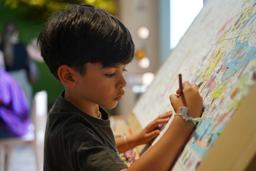 Cabane fresque de dessins