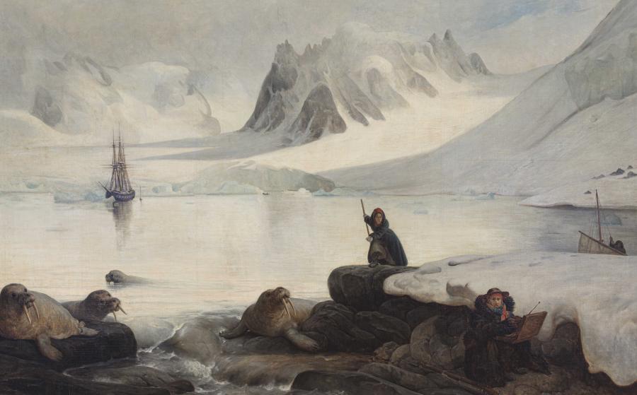 F.A Biard,Baie de la Madeleine au Spitzberg