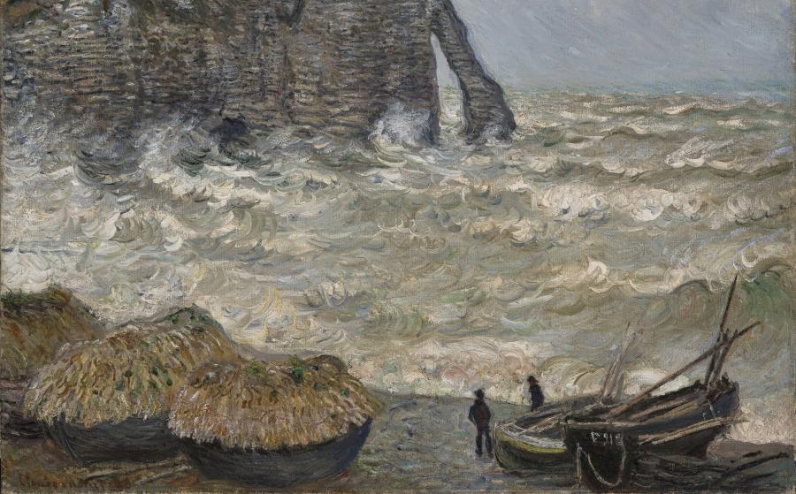 Claude Monet, Mer agitée à Étretat, 1883