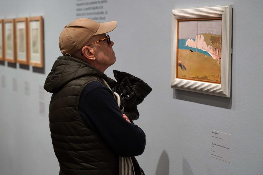 Maurice Denis, Jeunes femmes contemplant la falaise d’Amont, Étretat, 1904
