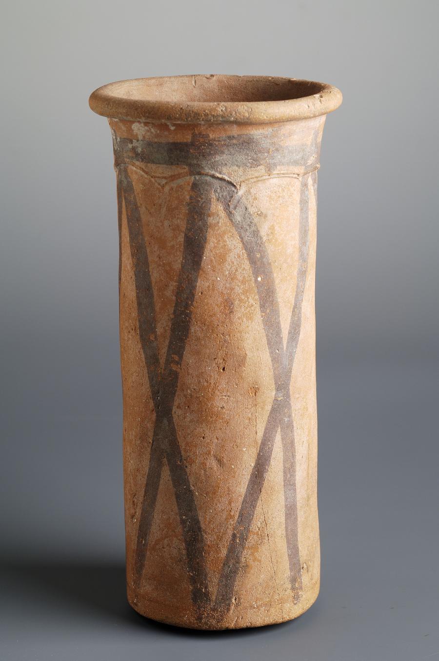 Egypte, vase à colerette peint en filet, vers 3500-3100 avant J.-C.