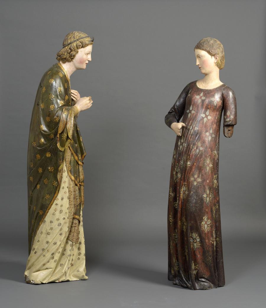 Italie, Toscane, L'Annonciation, l'ange, milieu du XIVe siècle.