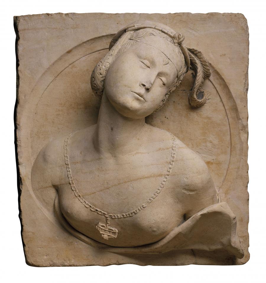 France, Buste de femme en médaillon, 1532.