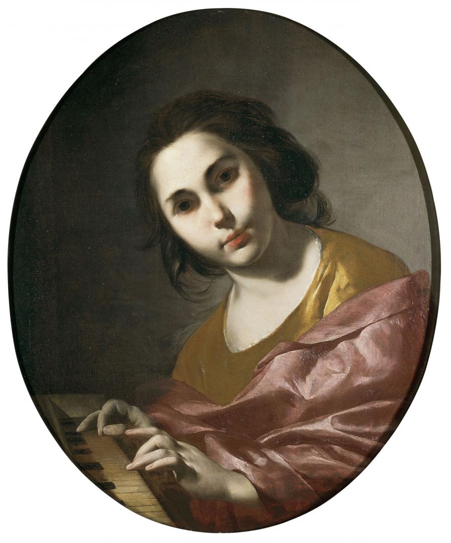 Bernardo Cavallino, La Joueuse de clavicorde, XVIIe siècle.