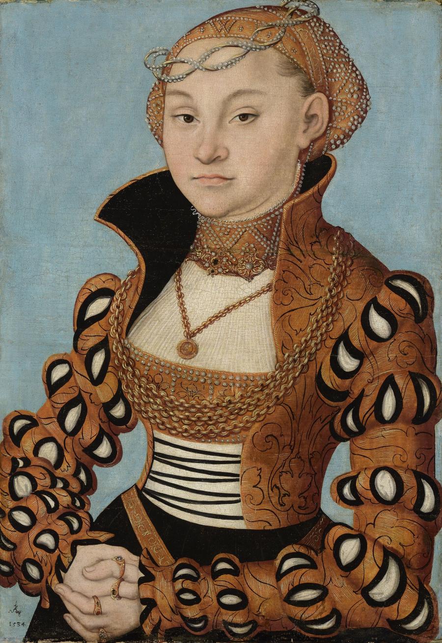 Lucas Cranach, Portrait d'une noble dame saxonne, 1534.
