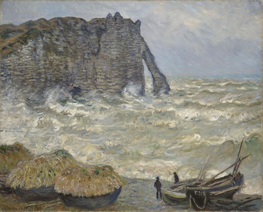 Claude Monet, Etretat, mer agitée, 1883. 