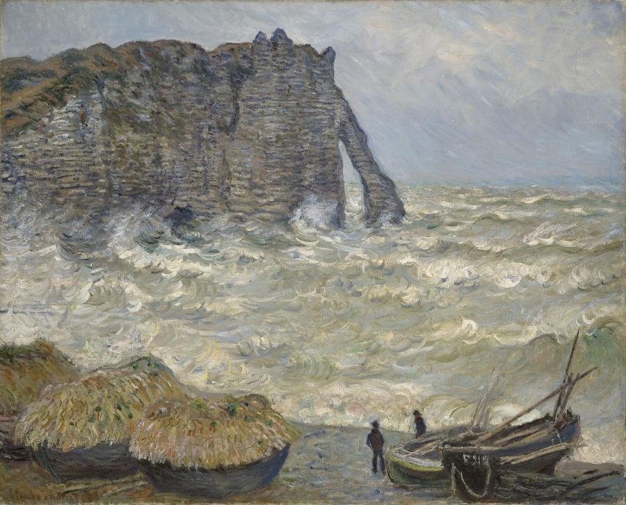 Claude Monet, Etretat, mer agitée, 1883.