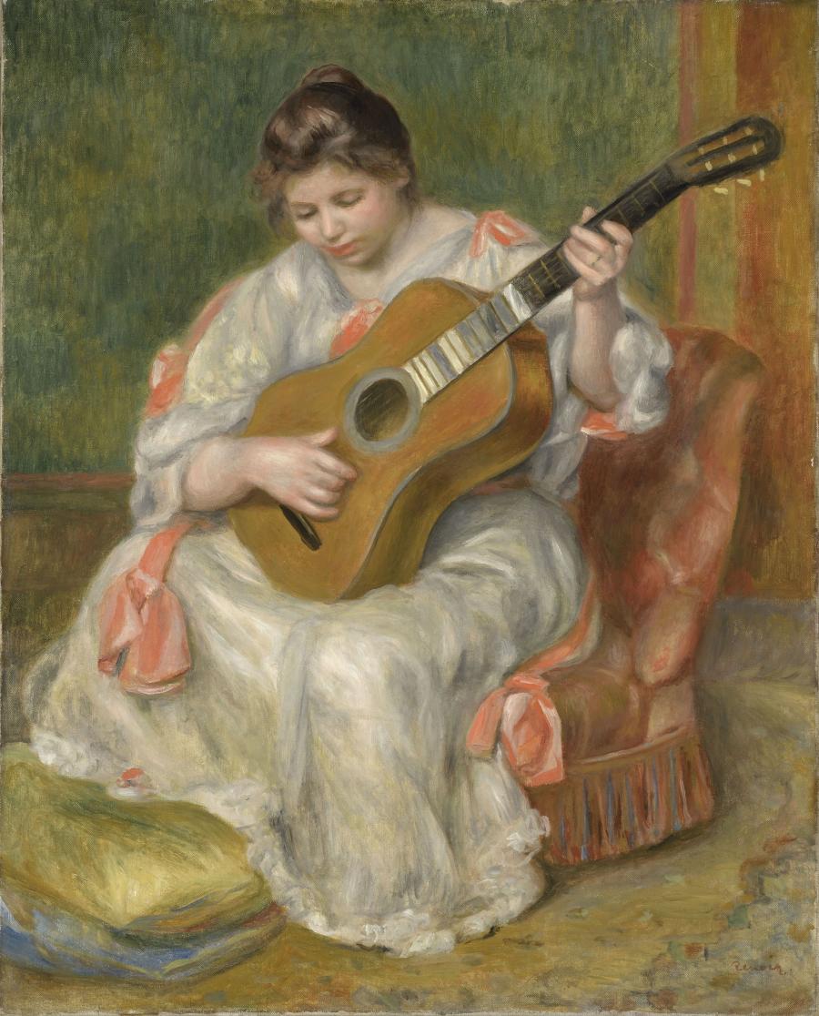 Auguste Renoir, Femme jouant de la guitare, vers 1890.