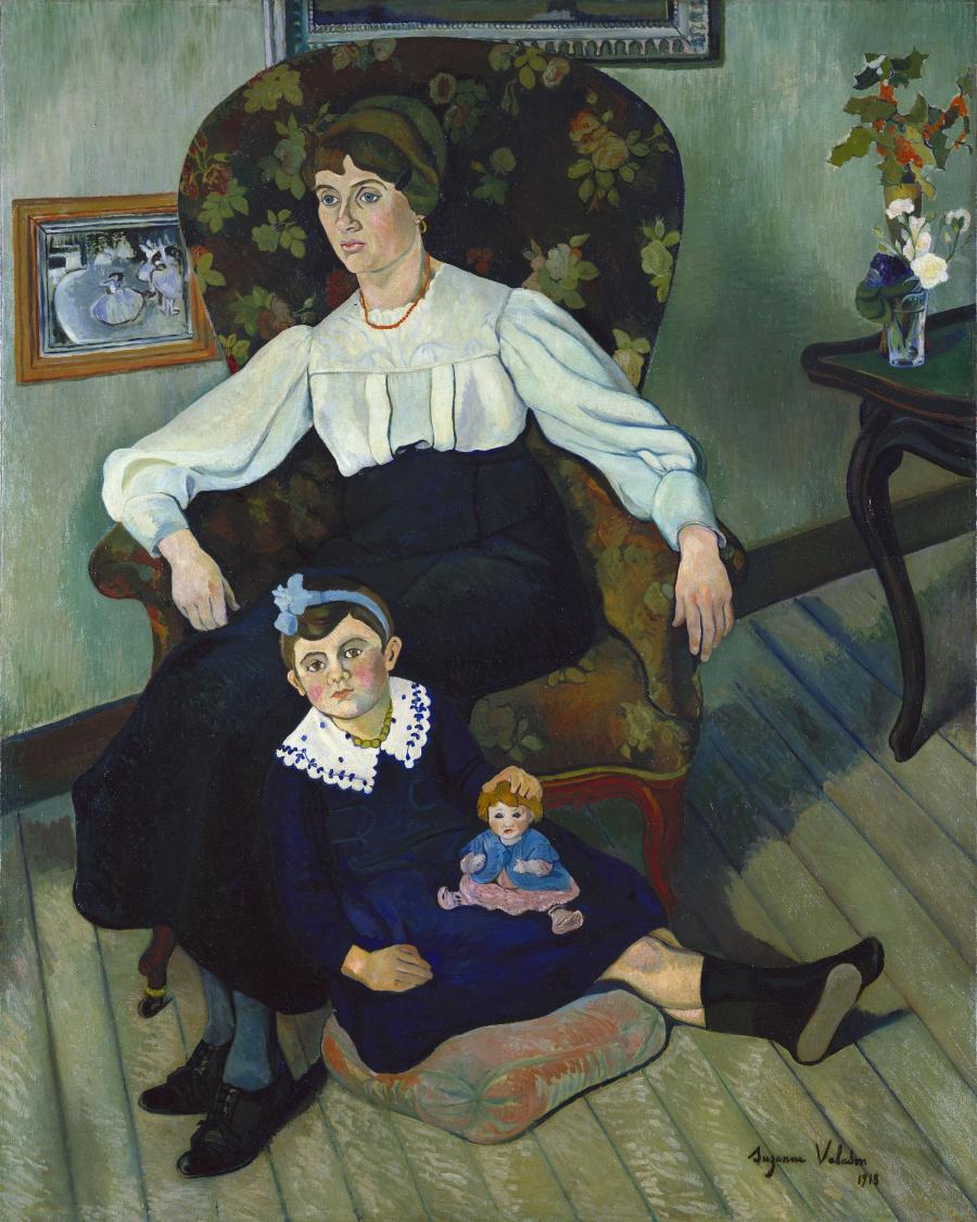 Suzanne Valadon, Marie Coca et sa fille Gilberte, 1913.