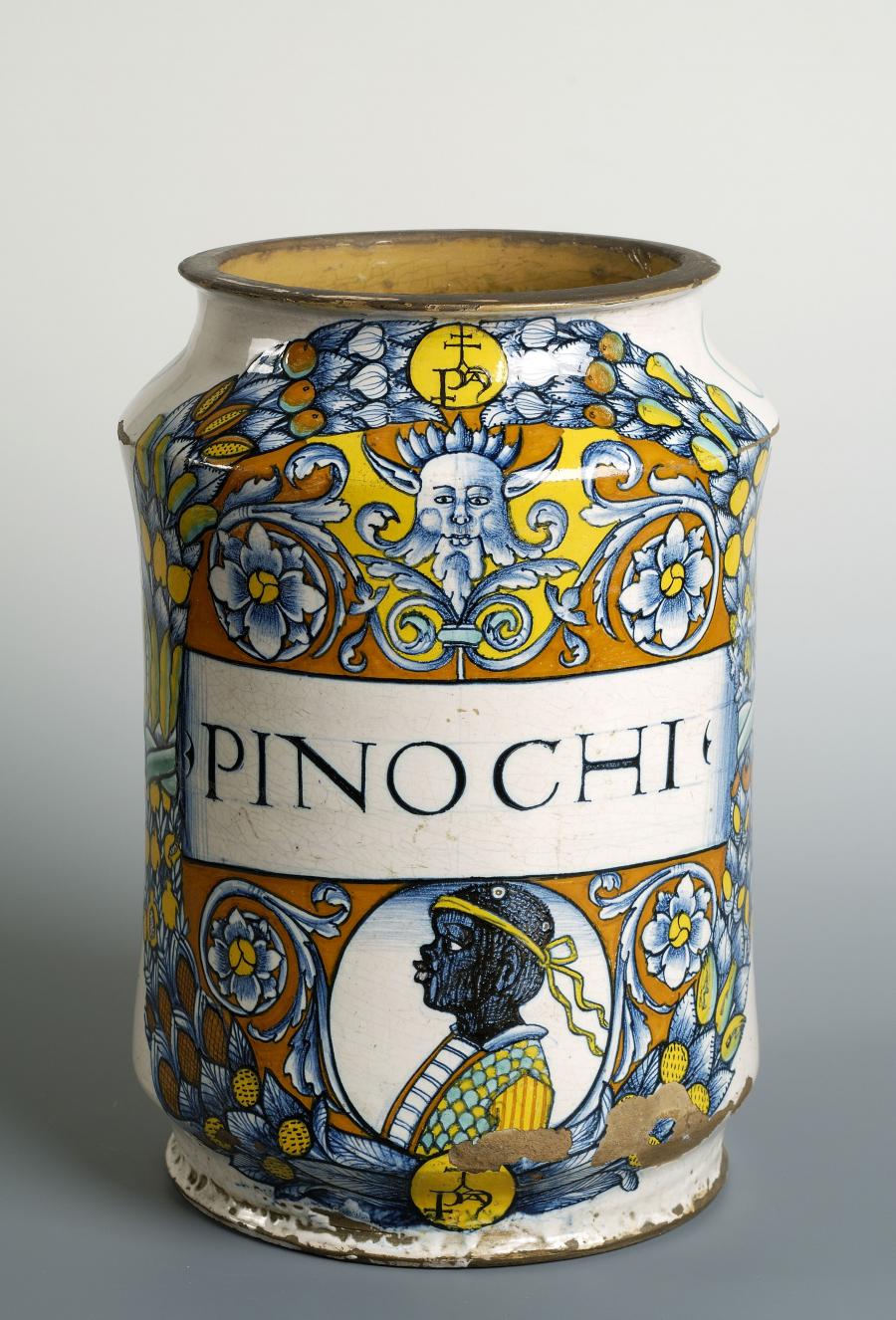 Italie, Deruta. Vase de pharmacie: Albarello ,1501.